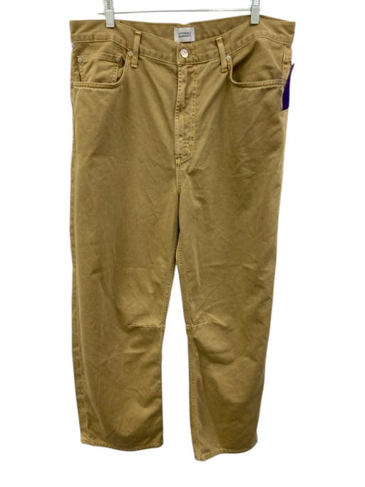 Citizens of Humanity Size 33 Khaki Beige Cotton High Rise Darted Detail Pants Khaki Beige / 33