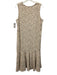 Hunter Bell Size M Cream Beige & Black Cotton Blend Abstract Dots V Neck Dress Cream Beige & Black / M