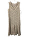 Hunter Bell Size M Cream Beige & Black Cotton Blend Abstract Dots V Neck Dress Cream Beige & Black / M