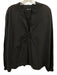 Closed Size L Black Cotton Long Balloon Sleeve V Neck Top Black / L