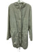 Equipment Femme Size M Cream Gray Cotton Zip Front Pocketed Hooded Coat Cream Gray / M