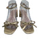 Loeffler Randall Shoe Size 9.5 Gold Leather Upper Metallic Bow Sandals Gold / 9.5