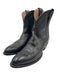 Tecovas Shoe Size 8.5 Black Leather Upper Lizard Embossed Pull Tab Western Boots Black / 8.5