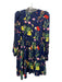 Pomander Place Size L Navy & Multi Polyester Floral Long Sleeve Round Neck Dress Navy & Multi / L