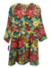 Tuckernuck Size L Red Yellow & Green Polyester Blend Floral Long Sleeve Dress Red Yellow & Green / L