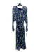 Essentiel Antwerp Size 42 Blue Green White Viscose Blend Floral Semi Sheer Dress Blue Green White / 42