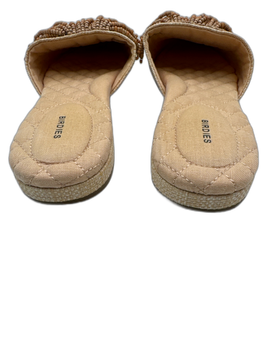 Birdies Shoe Size 9 Beige Manmade Material Imitation Raffia Beads Flat Mules Beige / 9
