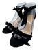 Alexandre Birman Shoe Size 39.5 Black Suede Ankle Tie Bow Detail Sandals Black / 39.5