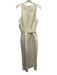 Banana Republic Size 10 Cream White Rayon & Linen Sleeveless Pleated Jumpsuit Cream White / 10