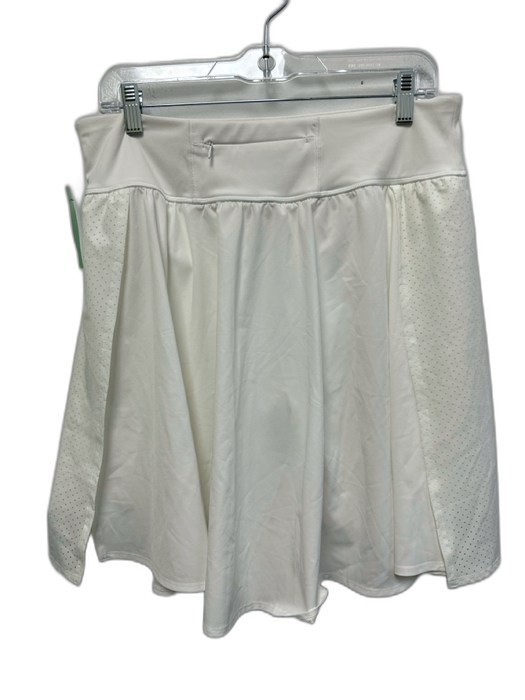 Spanx Size XL White Nylon & Elastane Perforated Pleated Tennis Skort White / XL
