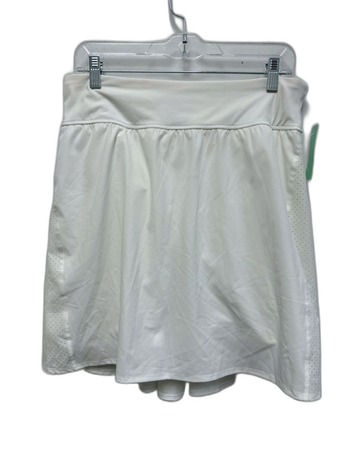 Spanx Size XL White Nylon & Elastane Perforated Pleated Tennis Skort White / XL