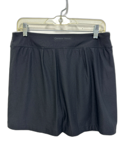 Outdoor Voices Size L Black Polyester & Spandex Elastic Waist Leg Slit Skort Black / L