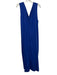 COS Size 10 Dark Blue Cotton Sleeveless V Neck Midi Dress Dark Blue / 10