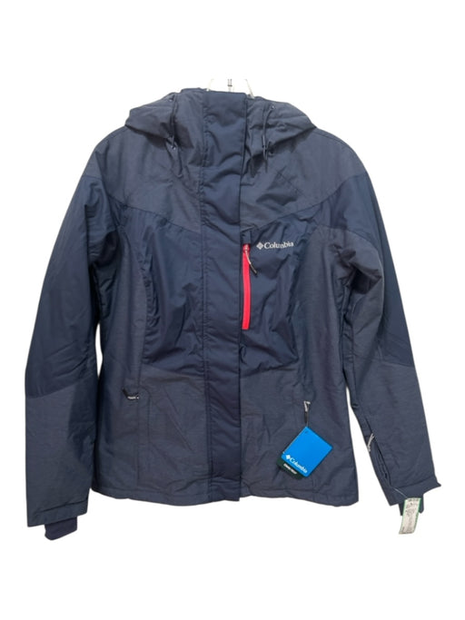 Columbia Size M Blue & Pink Polyester & Nylon Zip & Button Zip Pockets Jacket Blue & Pink / M