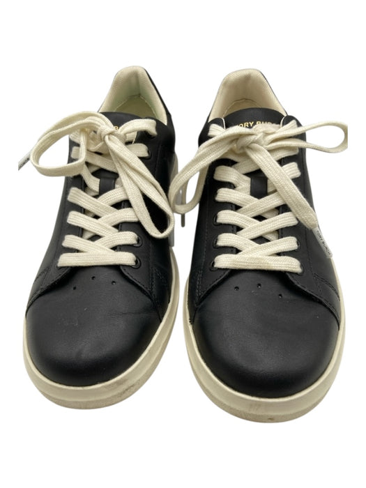 Tory Burch Shoe Size 7 Black & White Leather Low Top Lace Up Sneakers Black & White / 7