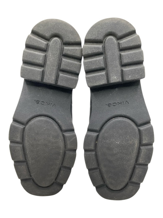 Vince Shoe Size 7 Black Leather Square Toe Rubber Sole Loafers Black / 7