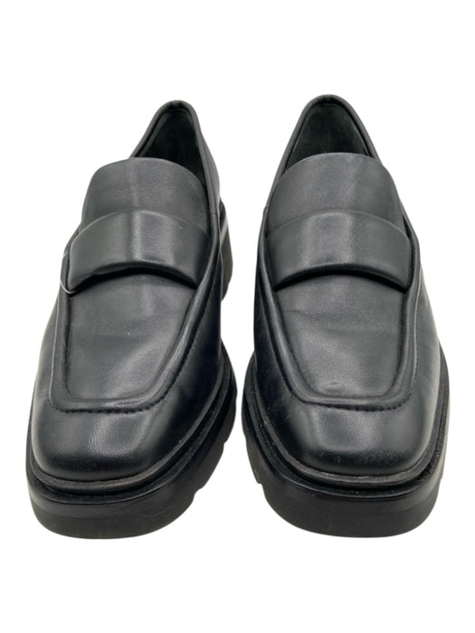 Vince Shoe Size 7 Black Leather Square Toe Rubber Sole Loafers Black / 7