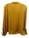 Theory Size L Gold & Yellow Polyester Collared V Neck Long Sleeve Top Gold & Yellow / L