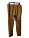 Ann Mashburn Size XL Brown Polyester High Waist Straight Leg Seam Detail Pants Brown / XL