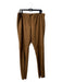 Ann Mashburn Size XL Brown Polyester High Waist Straight Leg Seam Detail Pants Brown / XL