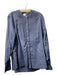 Ann Mashburn Size XL Grayish Blue Cotton Textured Long Sleeve Button Up Top Grayish Blue / XL