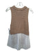 Veronica Beard Size S Beige & White Cotton layered Crochet Sleeveless Top Beige & White / S