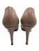 Christian Louboutin Shoe Size 36.5 Beige Leather Almond Toe Closed Heel Pumps Beige / 36.5