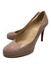 Christian Louboutin Shoe Size 36.5 Beige Leather Almond Toe Closed Heel Pumps Beige / 36.5