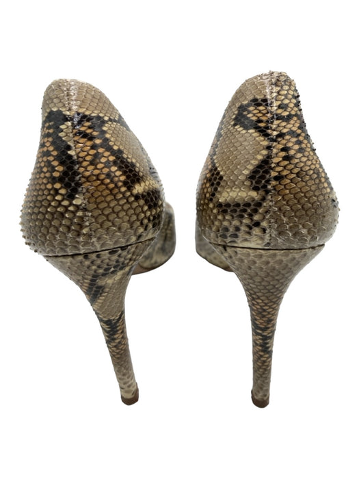 Stuart Weitzman Shoe Size 7 Beige & Brown Python Snake Print Pointed Toe Pumps Beige & Brown / 7