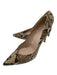 Stuart Weitzman Shoe Size 7 Beige & Brown Python Snake Print Pointed Toe Pumps Beige & Brown / 7