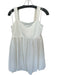 English Factory Size M White Nylon Blend Bubble Hem Tank Mini Square Neck Dress White / M