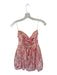Olivaceous Size M Pink & Cream Cotton Bubble Hem Strapless Floral Dress Pink & Cream / M