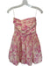 Olivaceous Size M Pink & Cream Cotton Bubble Hem Strapless Floral Dress Pink & Cream / M