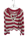 Pilcro Size M Cream & Red Cotton Blend Striped Knit Quarter Button Sweater Cream & Red / M