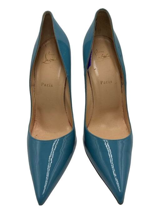 Christian Louboutin Shoe Size 42 Blue Patent Leather Pointed Toe Stiletto Pumps Blue / 42