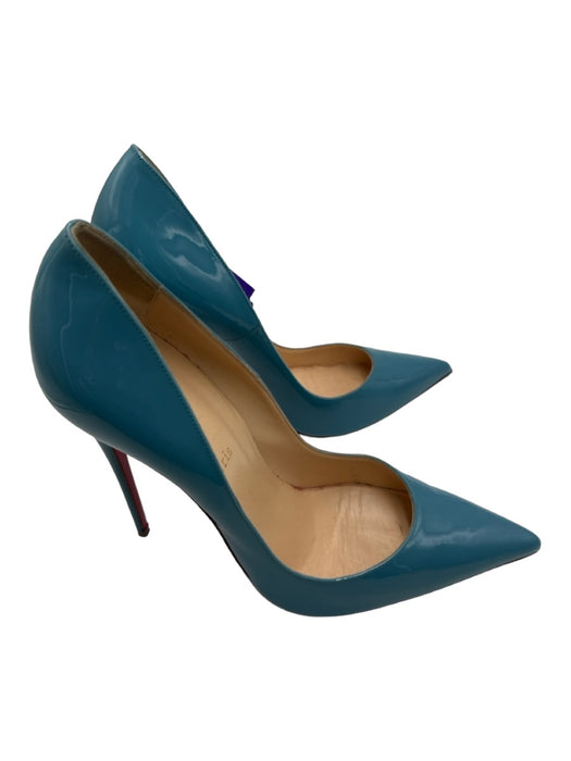 Christian Louboutin Shoe Size 42 Blue Patent Leather Pointed Toe Stiletto Pumps Blue / 42