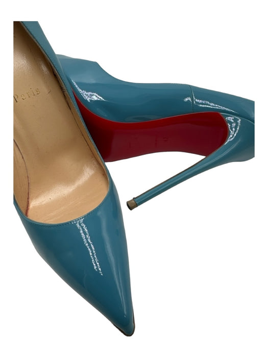 Christian Louboutin Shoe Size 42 Blue Patent Leather Pointed Toe Stiletto Pumps Blue / 42