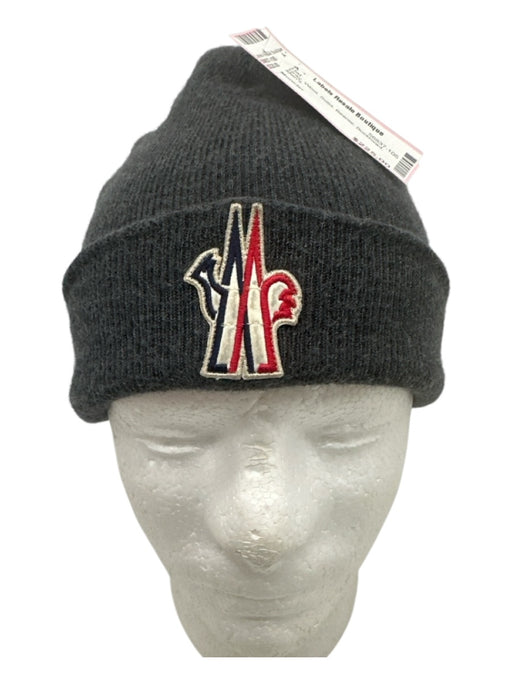 Moncler Gray Wool Solid Beanie Men's Hat Gray