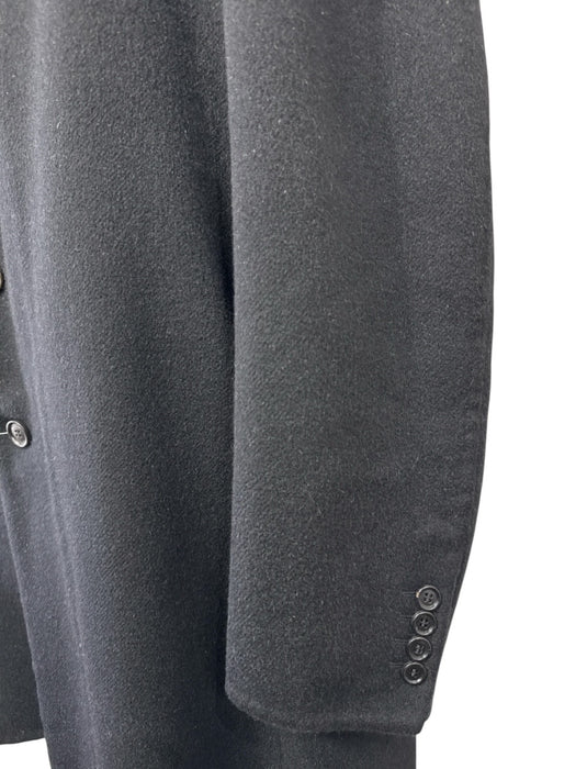 Dior Size 52 Black Cashmere Solid Overcoat Men's Jacket Black / 52