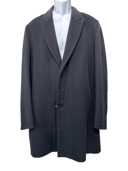 Dior Size 52 Black Cashmere Solid Overcoat Men's Jacket Black / 52