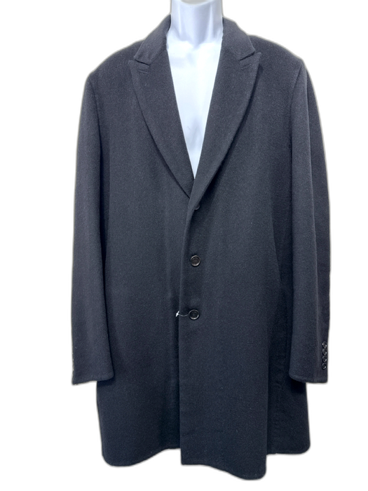 Dior Size 52 Black Cashmere Solid Overcoat Men's Jacket Black / 52