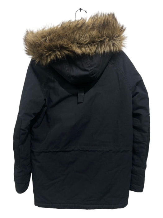 Carhartt Size S Black Nylon Blend Zip Pockets Faux Fur Hood Coat Black / S