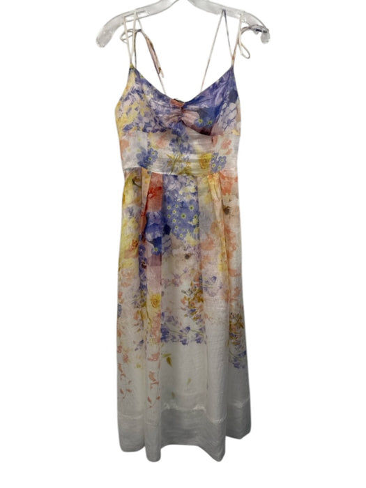 En Saison Size S White, purple & multi Lyocell blend Floral Tie Strap Dress White, purple & multi / S