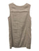Theory Size s / 4 Oatmeal Beige Linen & Viscose Sleeveless Round Neck Mini Dress Oatmeal Beige / s / 4