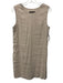 Theory Size s / 4 Oatmeal Beige Linen & Viscose Sleeveless Round Neck Mini Dress Oatmeal Beige / s / 4