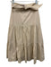 Veronica Beard Size XS Light Beige Pima Cotton Blend Seam Detail Tiered Skirt Light Beige / XS