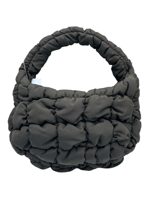 COS Black Top Handle Puffer Zip Close Bag Black / Mini