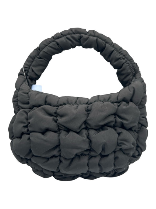 COS Black Top Handle Puffer Zip Close Bag Black / Mini