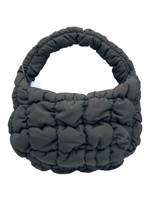 COS Black Top Handle Puffer Zip Close Bag Black / Mini