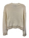 Theory Size P Cream White Cotton Blend Long Sleeve Button Front Cardigan Cream White / P